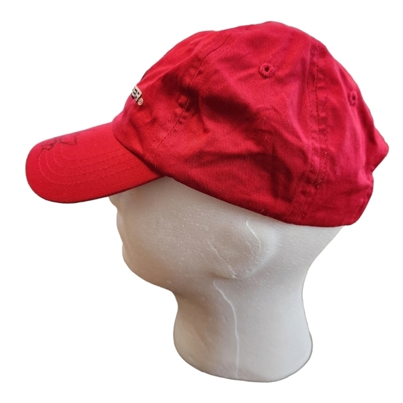 Vtg Signed Oswego Speedway Racer Budweiser Hat Greg Furlong #72 Red Hat Cap - Picture 5 of 10